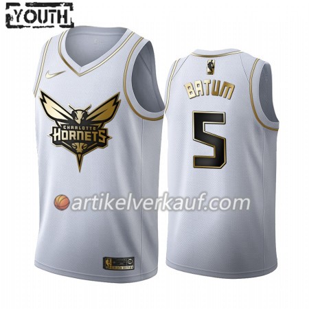 NBA Charlotte Hornets Trikot Nicolas Batum 5 Nike 2019-2020 Weiß Golden Edition Swingman - Kinder